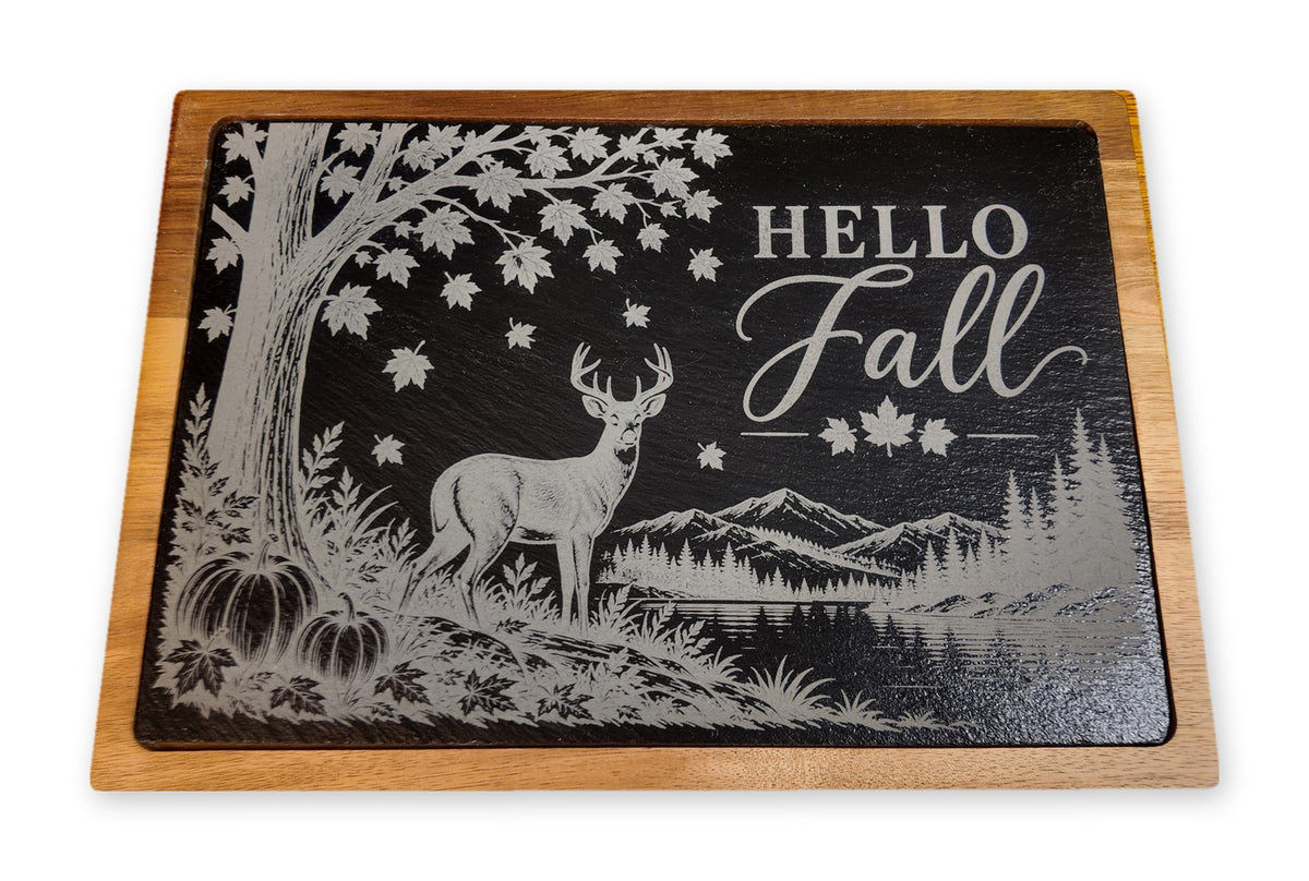 Acacia & Slate Serving Board