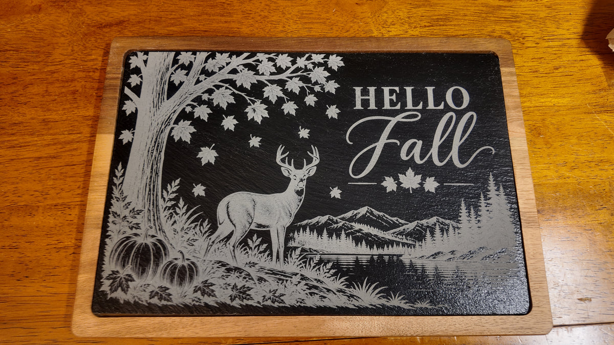 Acacia & Slate Serving Board