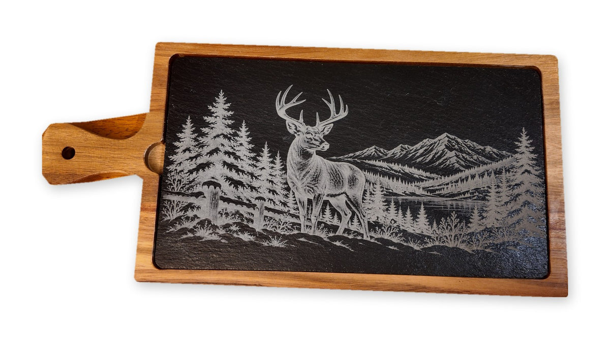 Acacia & Slate Serving Board