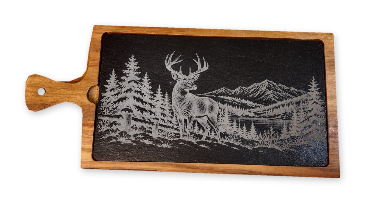 Acacia & Slate Serving Board