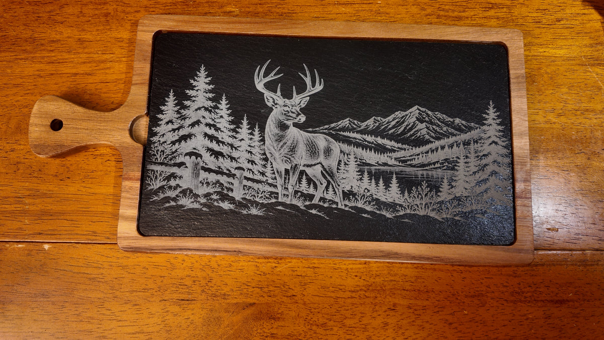 Acacia & Slate Serving Board