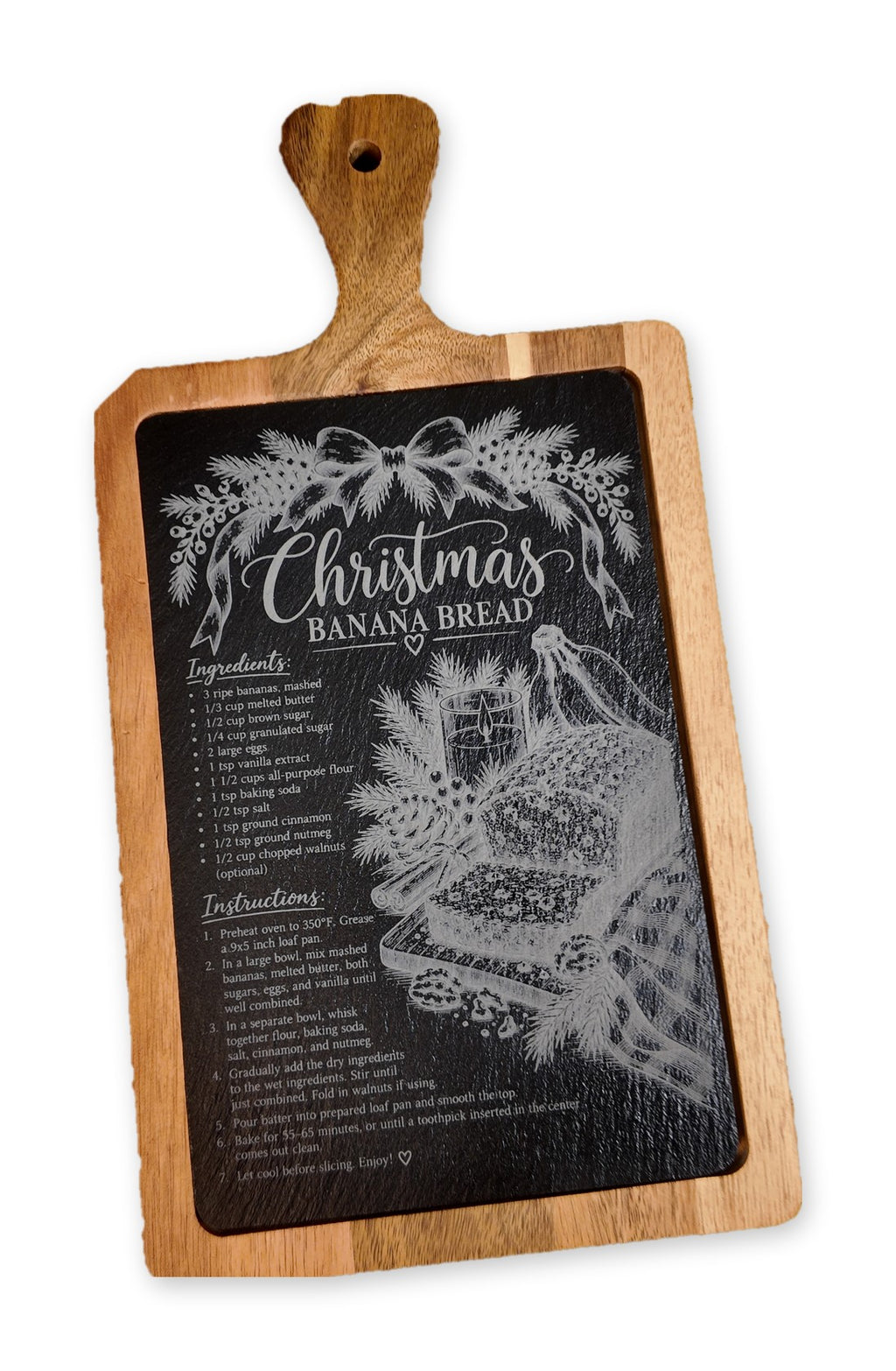 Acacia & Slate Serving Board