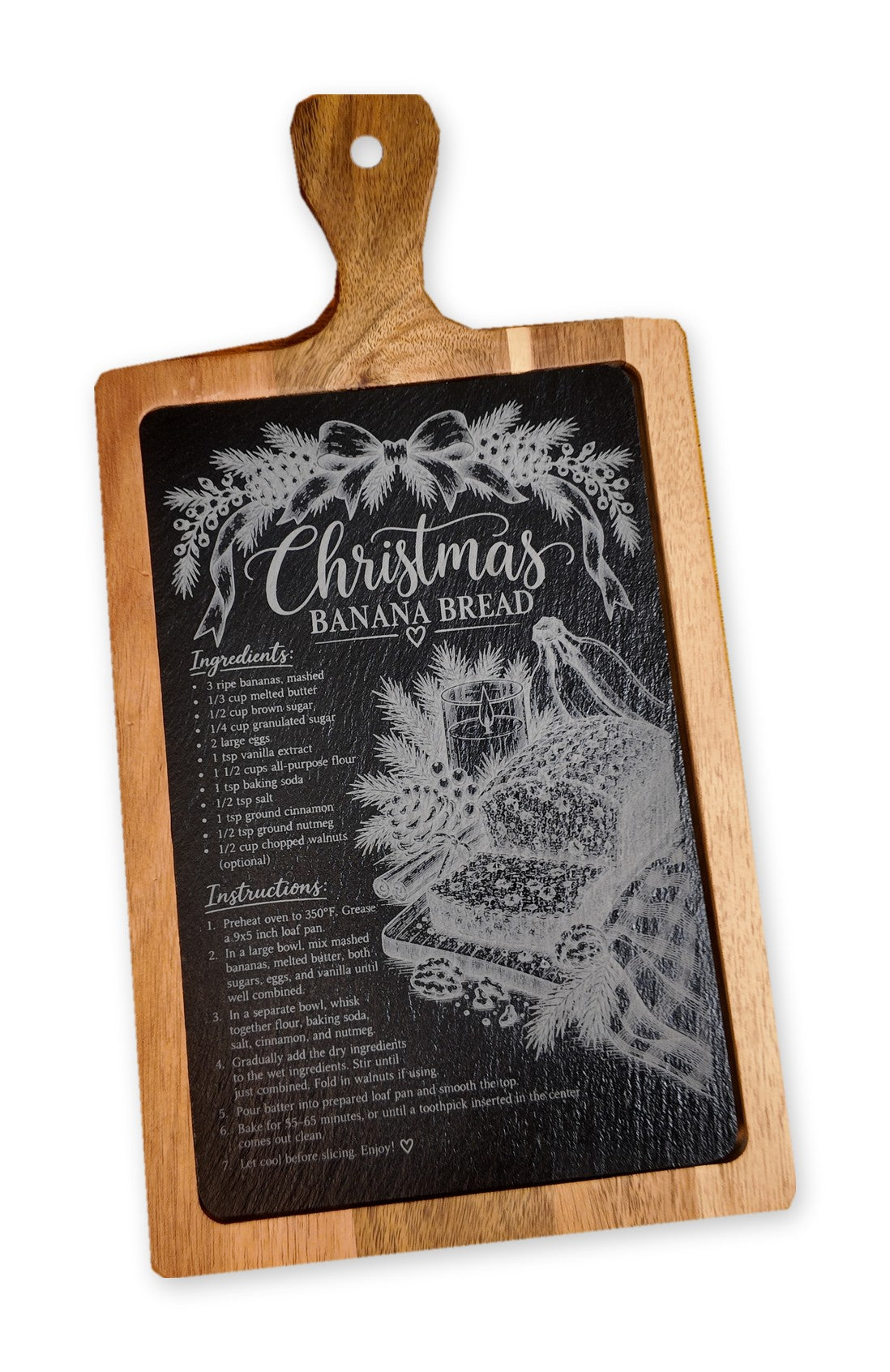Acacia & Slate Serving Board