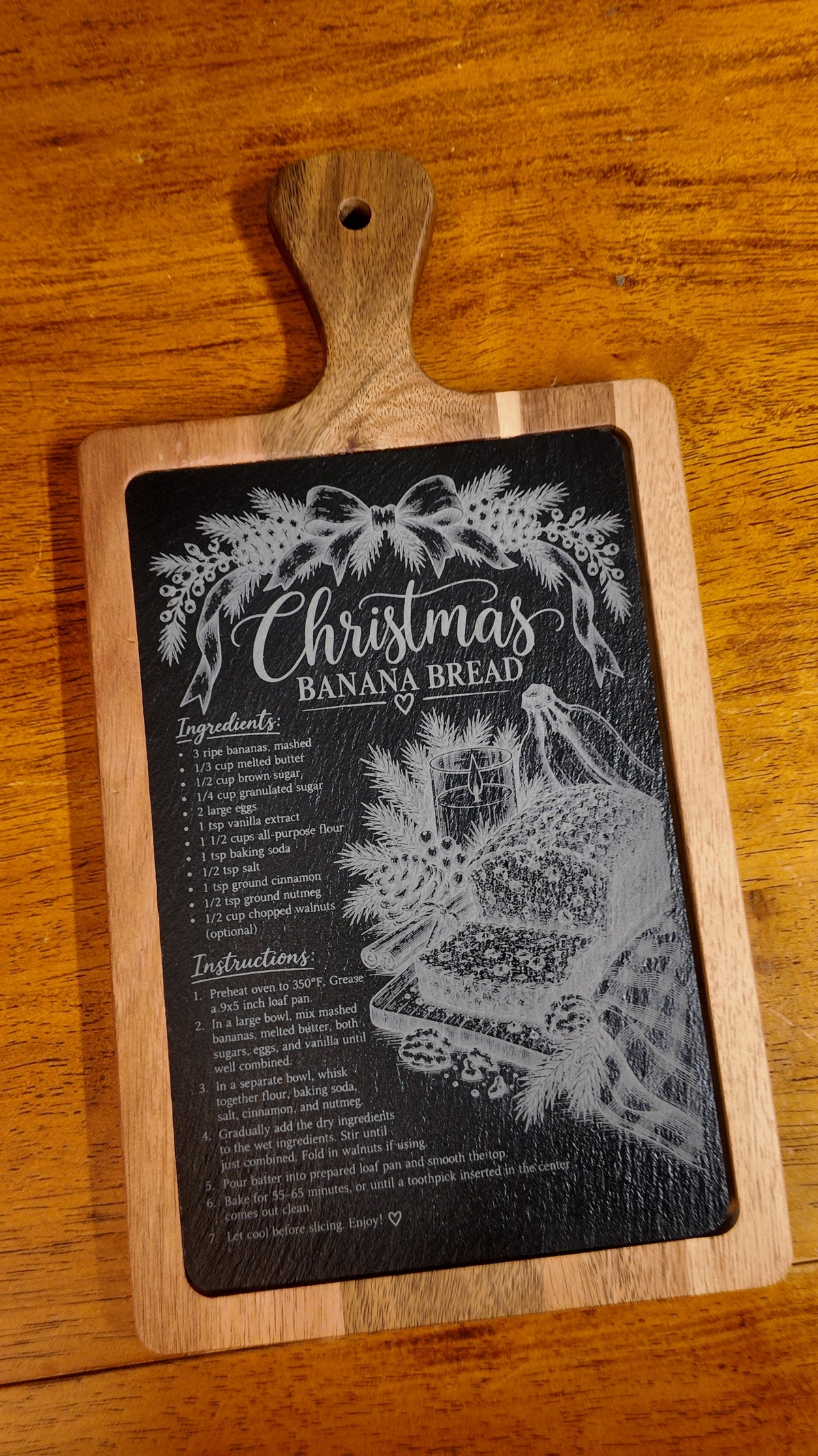 Acacia & Slate Serving Board